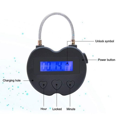 Temporary timer padlock lcd - temporary,