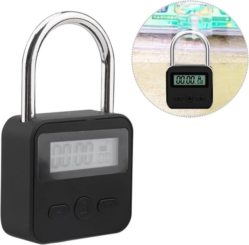 Metal timer lock - lock, lcd