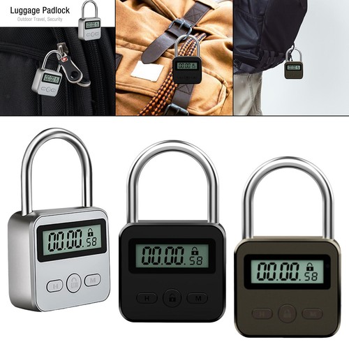 Usb rechargeable timer padlock - rechargeable,